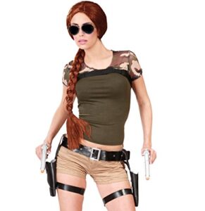 FIESTAS GUIRCA | Cartuchera Doble con Pistolas de Juguete - Accesorio de Disfraz para Policías, Militares y Videojuegos - Ideal para Halloween y Fiestas de Disfraces - Negro