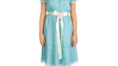 Funidelia Disfraz Oficial de El Resplandor para mujer, Incluye vestido, calcetines, adorno para el pelo, Talla M - Traje para adultos para fiestas, Carnaval y Halloween