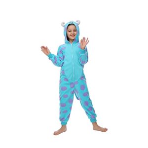 Disfraz de Monstruo: Ideas Originales y Terroríficas para Halloween Rabtero Disfraz de monstruo azul para niños, niñas de monstruo azul Onesie, fiestas de Navidad de Halloween Disfraz de dibujos animados para niños 8-10