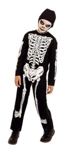 Disfraz de Halloween para Niño: Ideas Originales y Divertidas Rubies Disfraz de Esqueleto Skelito para niños y niñas, Jumpsuit impreso y gorro, Original Halloween, Carnaval y cumpleaños