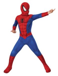Rubies Disfraz Spider-man Clásico para niños y niñas, Talla M 3-4 años, Mono con cubrebotas y máscara, Oficial Marvel para Carnaval, Navidad, Halloween, Cumpleaños, Fiestas
