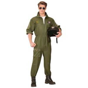 W WIDMANN MILANO Party Fashion - Disfraz de piloto de caza, mono, traje de piloto, uniforme, disfraces